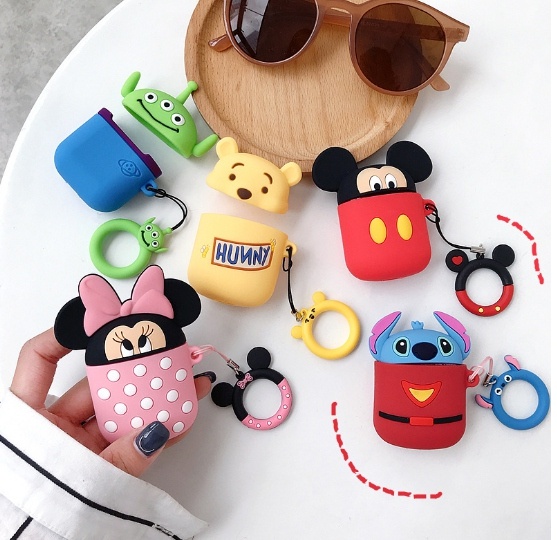 The oringinal factory ODM colored lovely cartoon silicone airpod housing